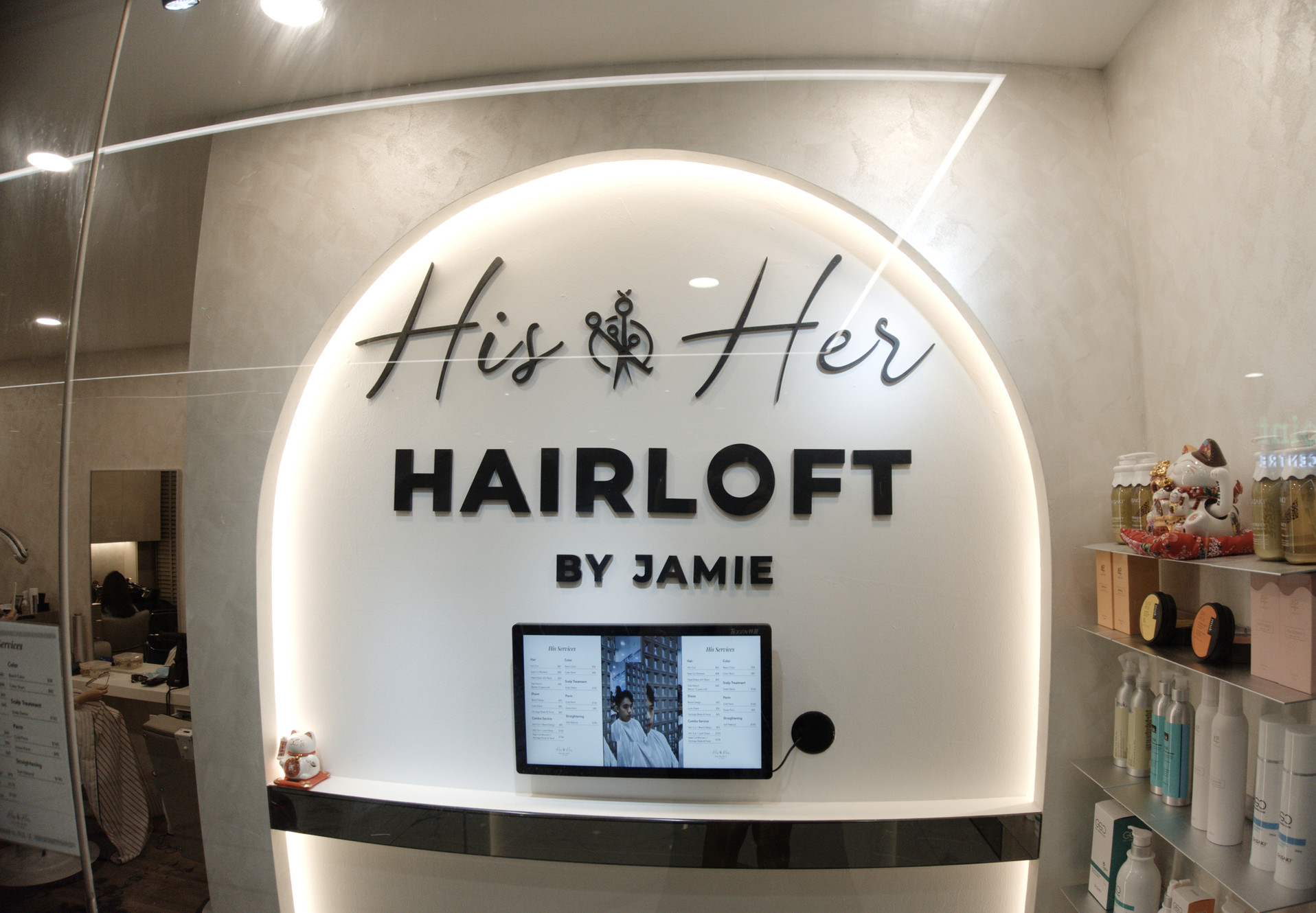 His and Her Hairloft salon exterior Orchard Road