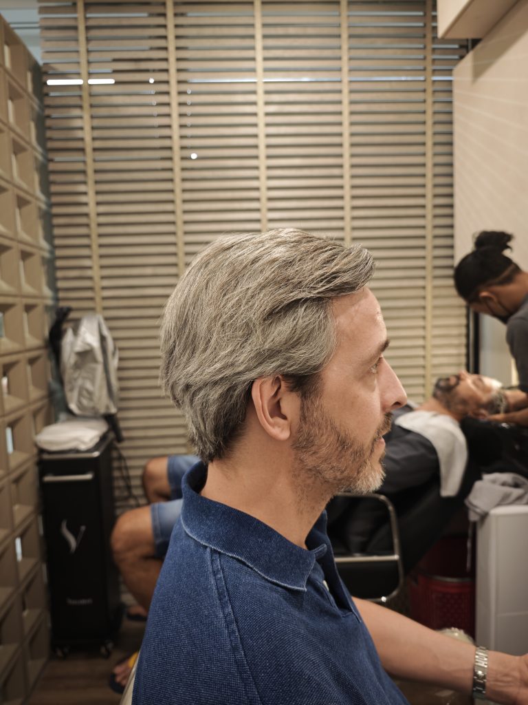 Men’s Classic Scissor Cut in Orchard, Singapore – Refined Style for Mature Hair before