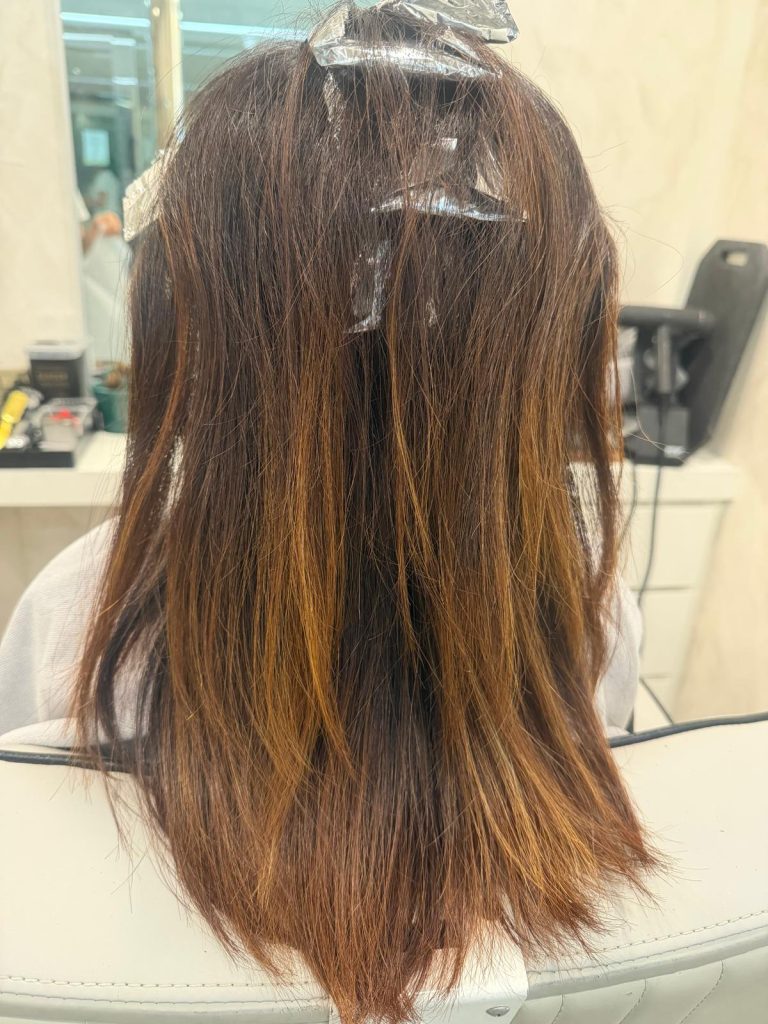🔥 Highlight Colour + Silk Gloss – Smooth, Natural Finish ✨ before