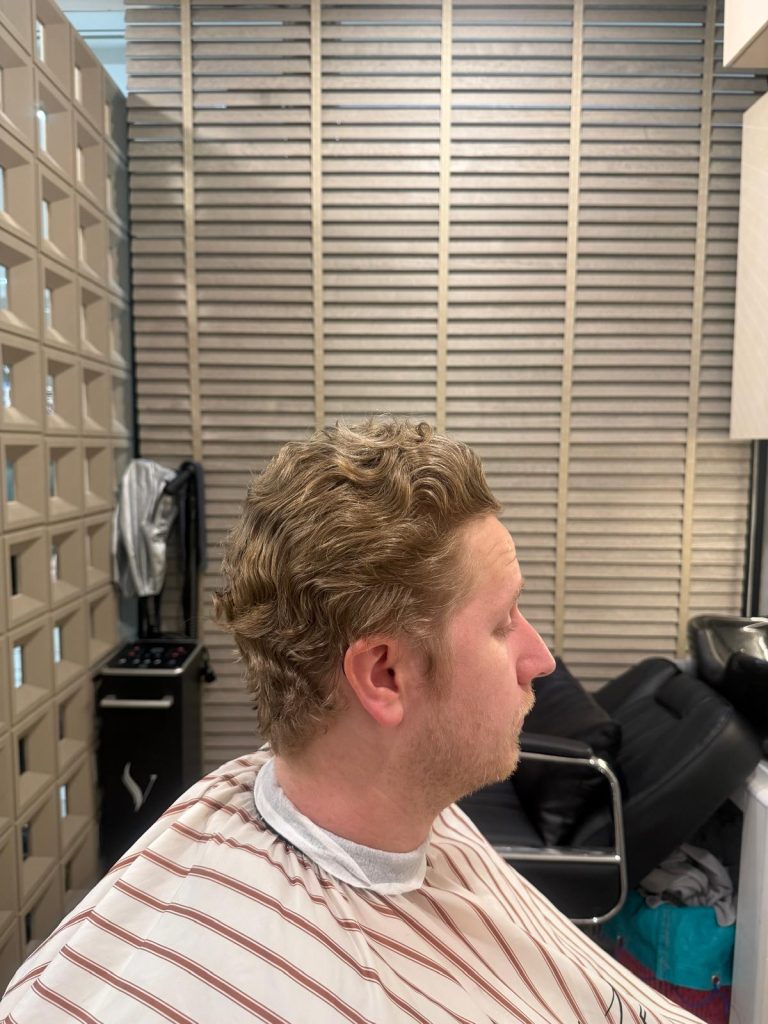 ✂️ Men’s Classic Slick Back + Taper Fade – Clean, Polished Transformation before