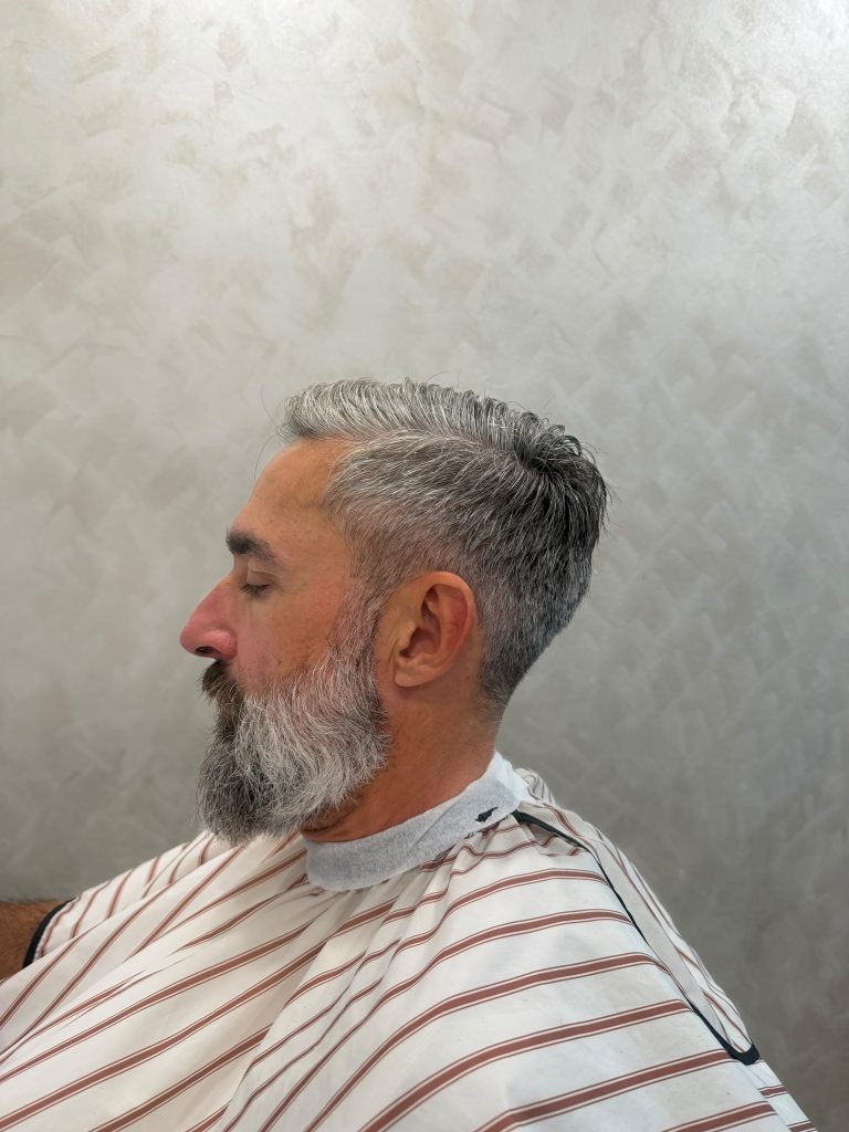 Salt & Pepper Haircut & Beard Grooming Transformation | Distinguished Men’s Style in Orchard Singapore before
