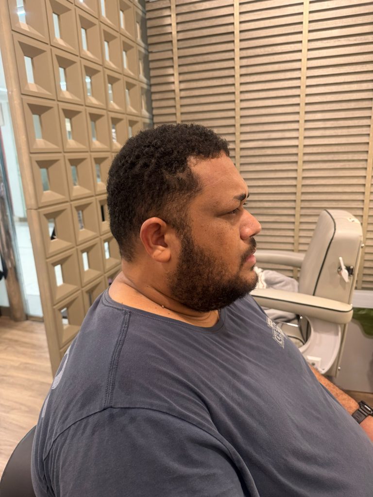 Skin Fade & Beard Trim Transformation | Sharp Barbering in Orchard Singapore before