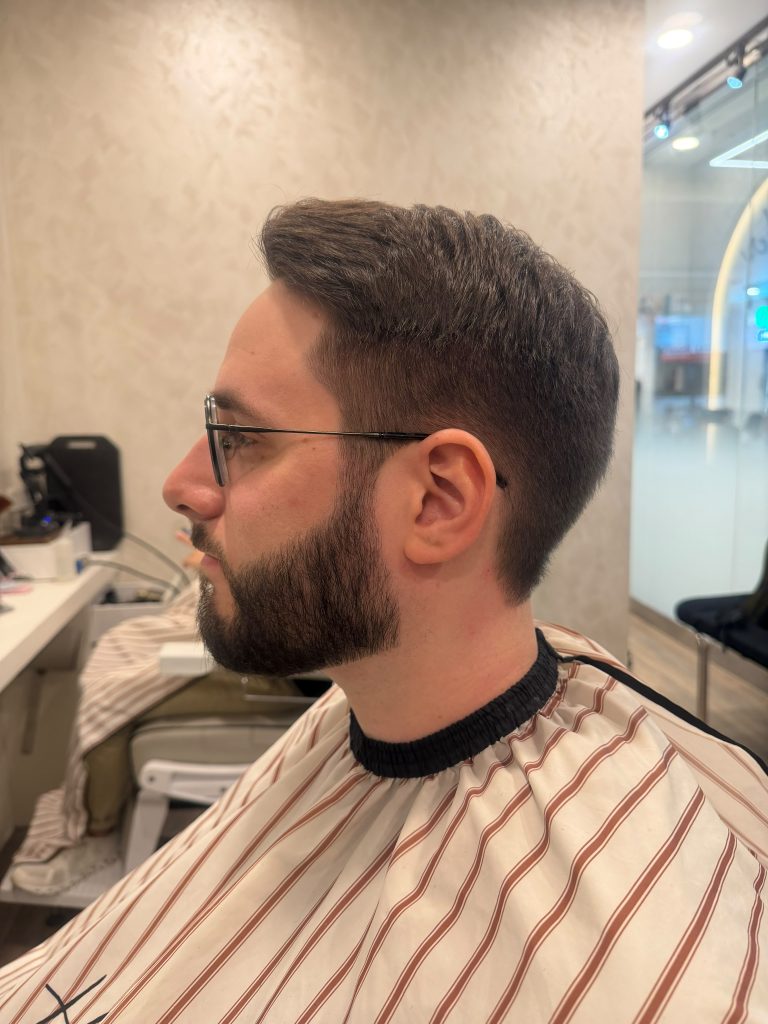 Classic Side Part Haircut & Beard Shape Up | Men’s Grooming Transformation in Orchard Singapore after