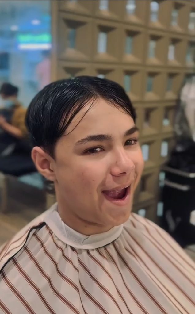Teen Hair Transformation | Modern Textured Crop & Low Taper Fade in Orchard Singapore before