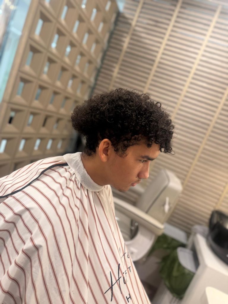 Curly Hair Fade Transformation | Modern Men’s Haircut in Orchard Singapore before