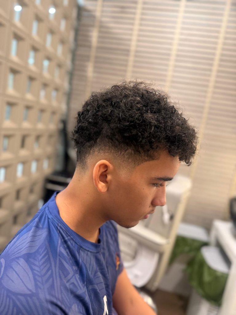 Curly Hair Fade Transformation | Modern Men’s Haircut in Orchard Singapore after