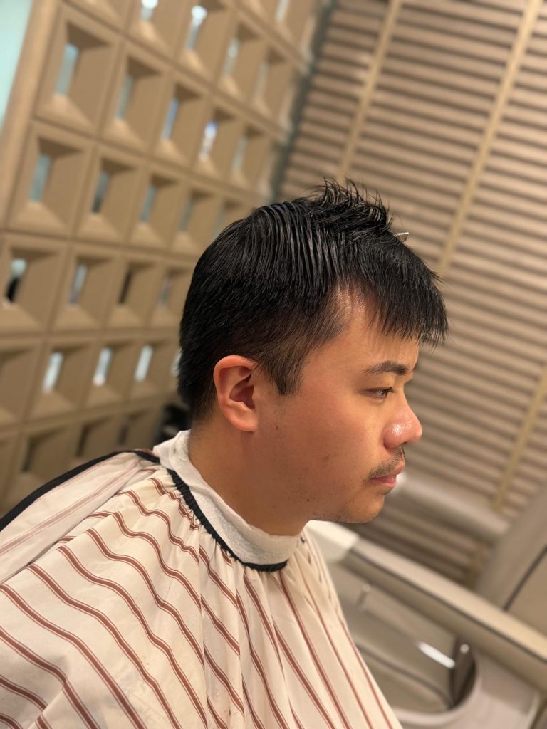 Skin Fade Haircut Transformation | Modern Men’s Barber in Orchard Singapore before