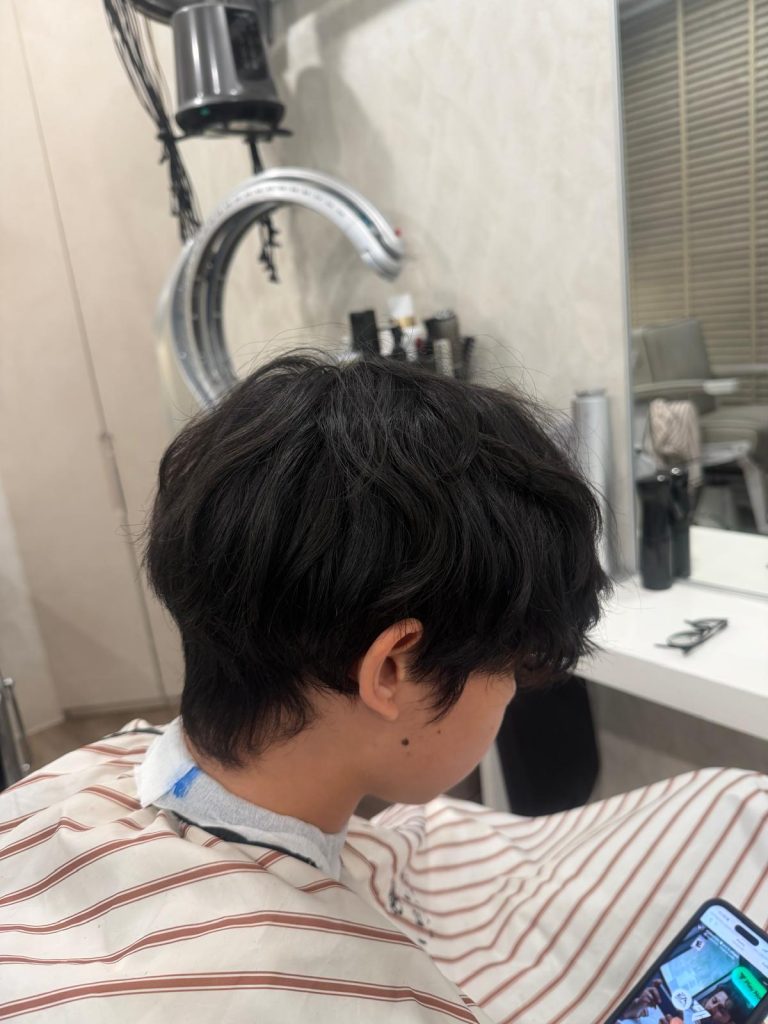 Curly Hair Perm + Down Perm Transformation | Korean Men’s Hairstyle in Orchard Singapore before