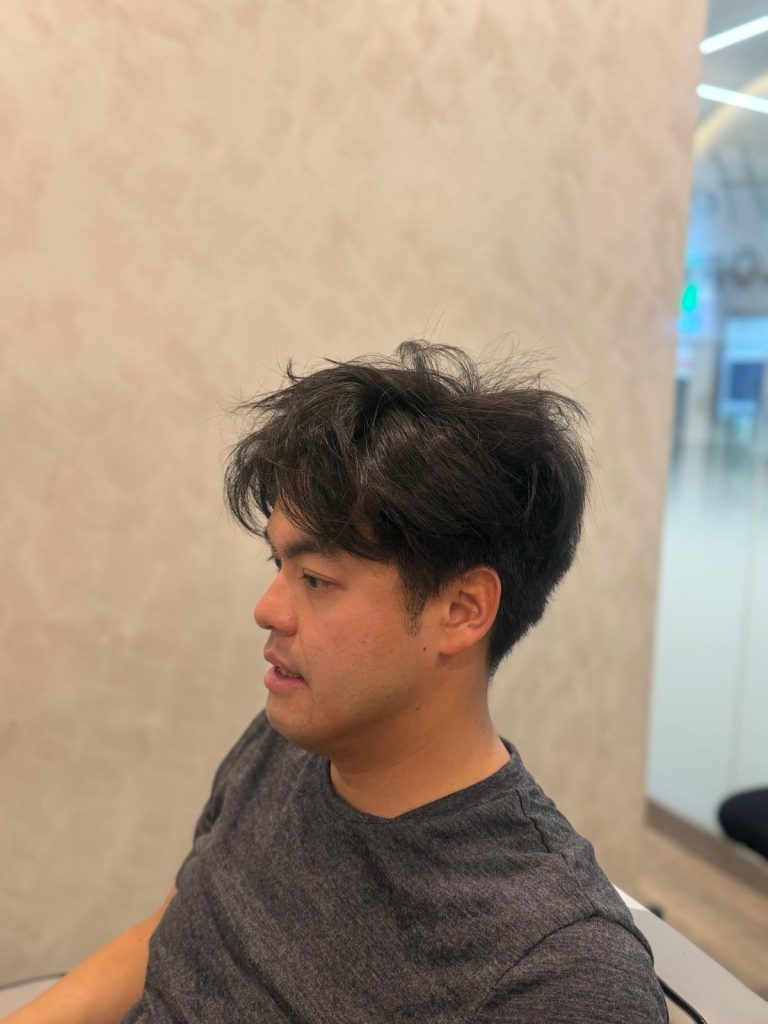 Men’s Haircut & Korean Perm in Orchard Singapore | Natural Texture & Volume before