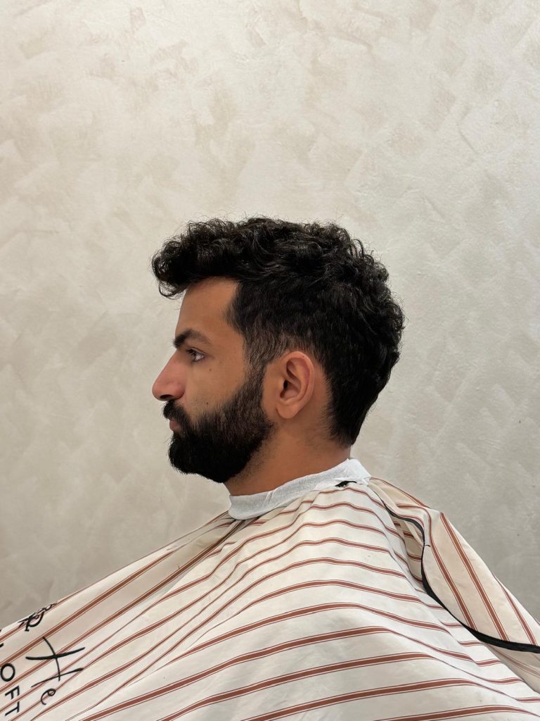 Curly Haircut & Beard Trim in Orchard Singapore | Modern Grooming Transformation before