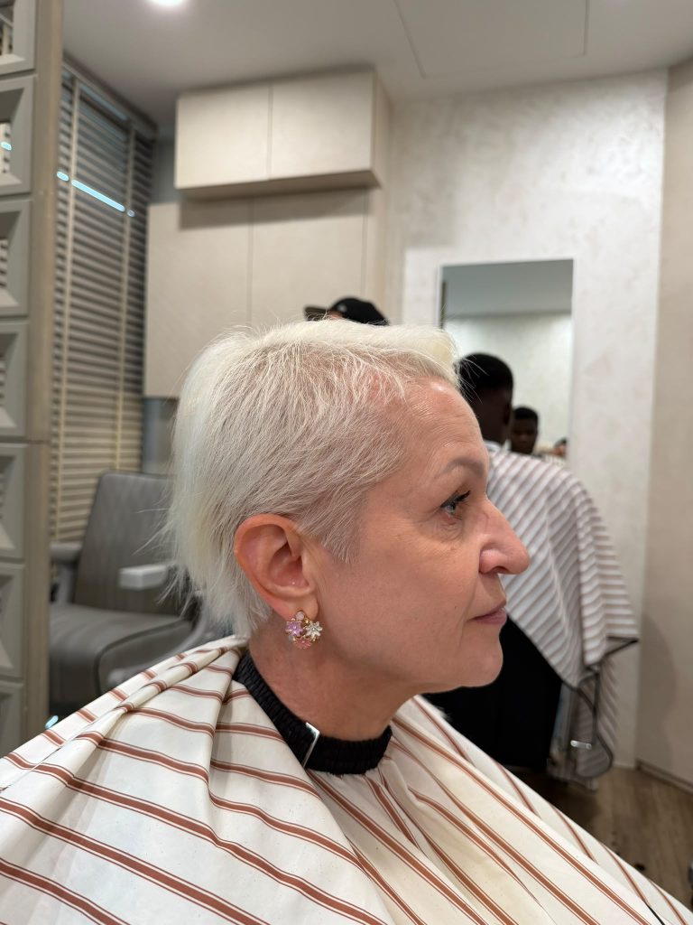Women’s Short Pixie Haircut in Orchard Singapore | Elegant Hair Transformation before