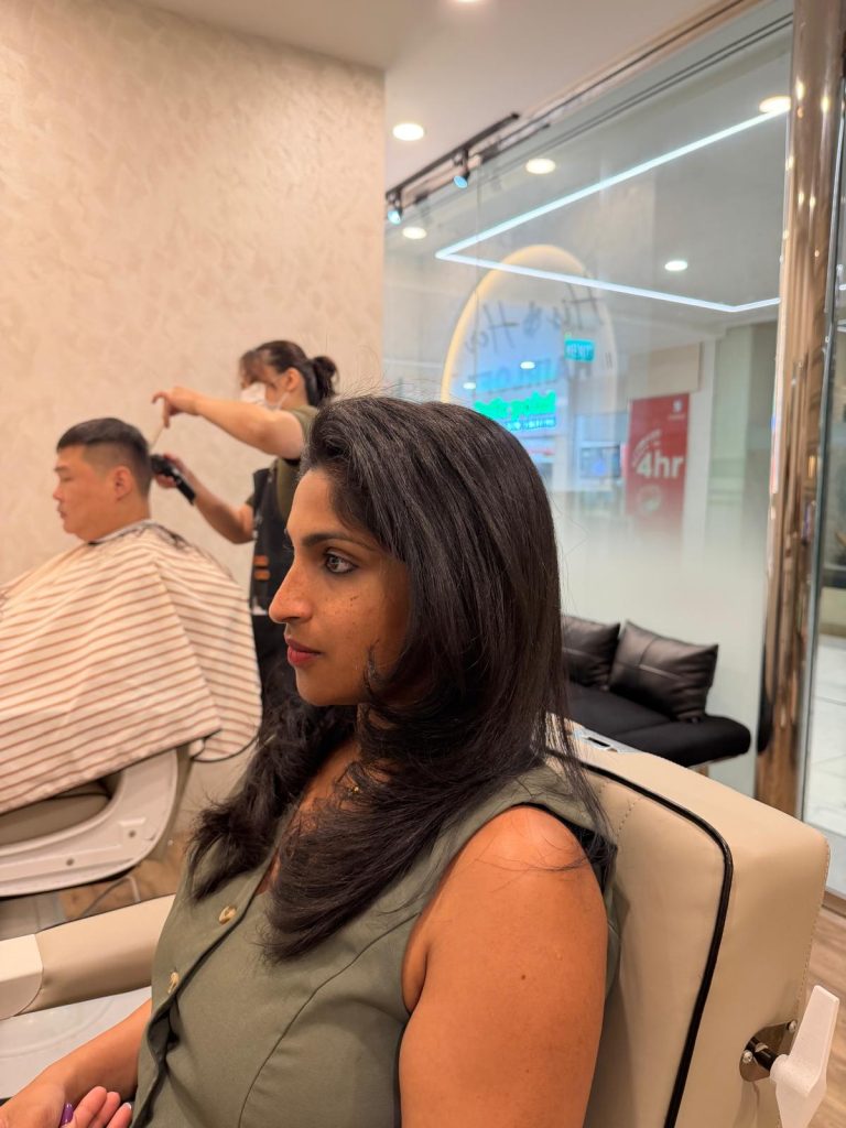 Ladies Haircut in Orchard Singapore | Layered Haircut & Professional Styling after