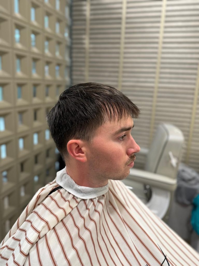 Men’s Skin Fade Haircut in Orchard Singapore | Sharp Textured Finish before
