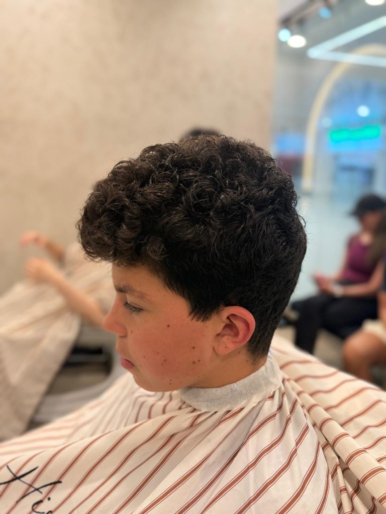 Curly Hair Fade in Orchard Singapore | Men’s Haircut Transformation before