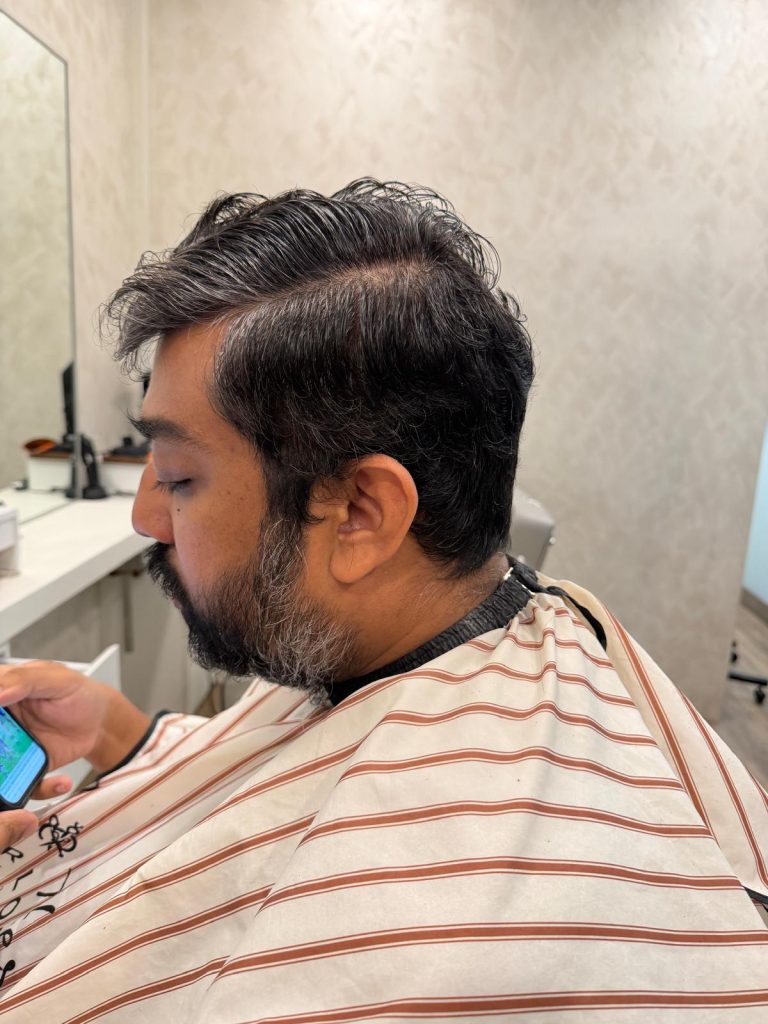 Men’s Haircut & Beard Trim in Orchard Singapore | Classic Fade Transformation before
