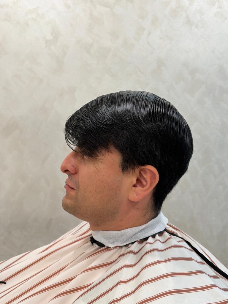 Modern Pompadour Haircut in Orchard Singapore | Clean Fade & Volume before